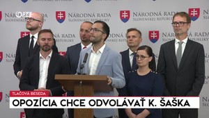 Tlačová beseda: Opozícia chce odvolávať ministra Šaška