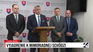 Tlačová beseda strany SNS k mimoriadnej schôdzi a vnútropolitickej situácii