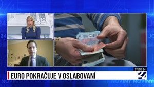 Štúdio 24: Euro pokračuje v oslabovaní