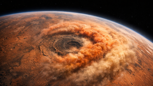 Marťanská megabúrka zachytená z 40 000 kilometrov