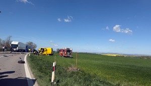 Pri Nitre sa zrazila dodávka s kamiónom. Vodič opísal, čo sa stalo