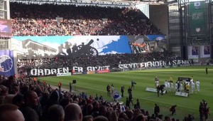Delostrelecké gule zničili štadión Bröndby. Vydarené choreo v Kodani
