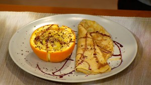 Pomarančové palacinky s ovocnou omáčkou