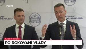 Tlačová beseda ministra Druckera a Juraja Gedru po rokovaní vlády