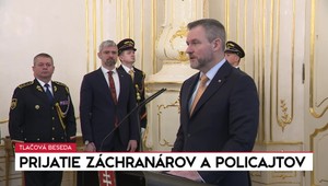 Vyhlásenie prezidenta Pellegriniho po prijatí záchranárov a policajtov