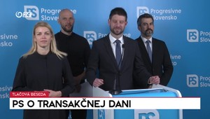 Tlačová beseda strany PS o transakčnej dani