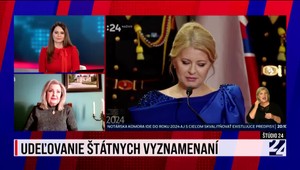 Štúdio 24 o poslednom prezidentkinom udeľovaní štátnych vyznamení