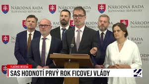 Tlačová konferencia strany SaS: Rok vlády premiéra Roberta Fica