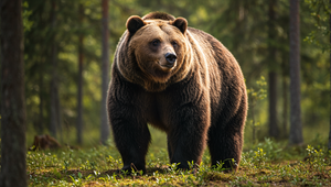 Medveď po kolízii s autom ušiel do lesa. Môže byť zranený a nebezpečný