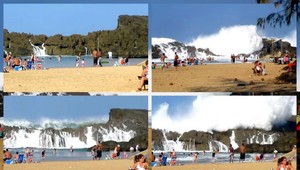 VIDEO. Masívne vlny sa prevalili na pláž, vydesili turistov!