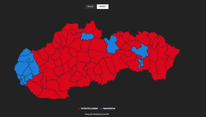 INTERAKTÍVNA MAPA: Ako sa volilo v krajoch a okresoch?