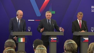 Tlačová beseda po rokovaní premiérov V4 a Írska