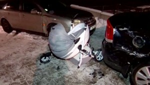 Auto vletelo do rodiny na sánkovačke