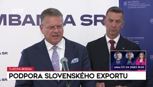 Tlačová beseda Maroša Šefčoviča o podpore slovenského exportu