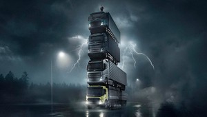 Spoločnosť Volvo predstavila štyri kamióny uložené na sebe