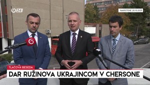 Tlačová beseda k daru Ružinova Ukrajincom v Chersone