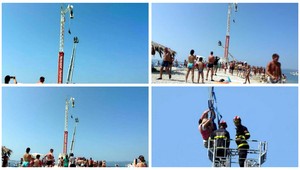 AUTENTICKÉ ZABERY. Manželia ostali visieť na stĺpe