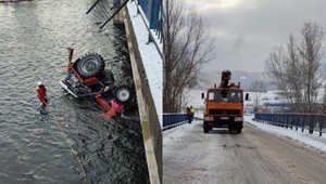 Pri Ružomberku spadol traktor do rieky, vodič potreboval ošetrenie
