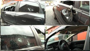 KAMEROVÝ ZÁZNAM. Muži v Snine demolujú auto sekerou!