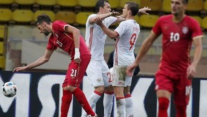 Rusi v generálke remizovali so Srbmi. Zranil sa Denisov