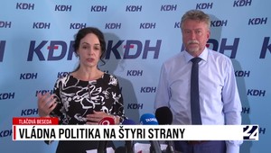 Tlačová beseda strany KDH o vládnej politike na štri svetové strany
