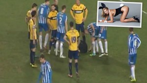 Vtipálci zo štvrtej anglickej ligy. Ich terčom zadok zraneného rozhodcu