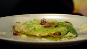 Bryndzové palacinky so špenátom