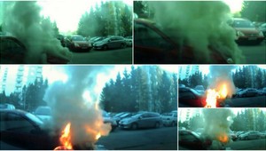 Najskôr dym, potom plamene. Na sídlisku Sasová horelo auto