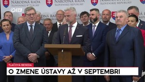 Tlačová beseda strany Smer-SD k zmene Ústavy až v septembri