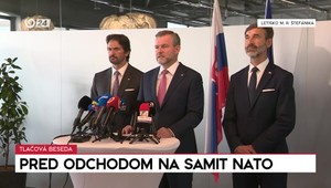Tlačová beseda prezidenta a ministrov pred odchodom na samit NATO