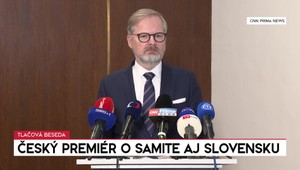 Tlačová beseda českého premiéra Petra Fialu o samite aj Slovensku