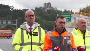 Tlačová beseda ministra dopravy k stavbe D1 Hubová - Ivachnová