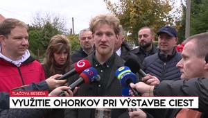 Tlačová beseda o využití ohorkov pri výstavbe ciest