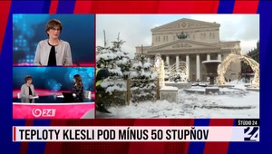 Štúdio 24 o tom, že teploty klesli pod mínus 50 stupňov Celzia