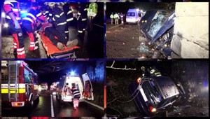 Nešťastná cesta z práce. Auto narazilo do svahu