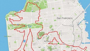 Mapa ako plátno: Bežec "kreslí" svojimi nohami obrazy v uliciach San Francisca