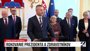 Tlačová beseda prezidenta Petra Pellegriniho po rokovaní so zdravotníkmi