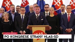 Tlačová beseda vedenia strany HLAS-SD po skončení pracovného kongresu