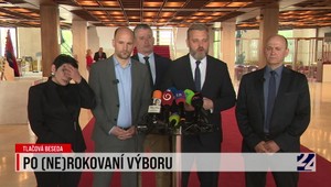 Tlačová beseda opozičných poslancov po (ne)rokovaní výboru