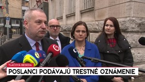 Tlačová beseda strany SaS: Poslanci podávajú trestné oznámenie