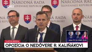 Tlačová beseda opozície o nedôvere Robertovi Kaliňákovi