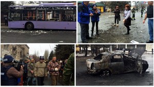 Výbuch na zastávke v Donecku zabil civilistov, armáda prehráva boj o letisko