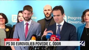 Tlačová beseda o tom, že ex-premiér Ódor povedie kandidátku Progresívneho Slovenska v eurovoľbách