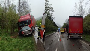 Vážna zrážka auta s kamiónom: O život prišla jedna osoba