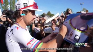 Desivý pád Petra Sagana, Slovák preletel ponad predné koleso