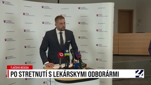 Tlačová beseda ministra Šaška po stretnutí s lekárskymi odborármi