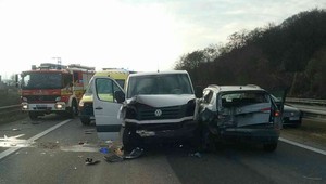 Na D1 sa stala hromadná dopravná nehoda šiestich vozidiel