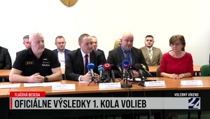 Tlačová beseda k oficiálnym výsledkom prvého kola prezidentských volieb