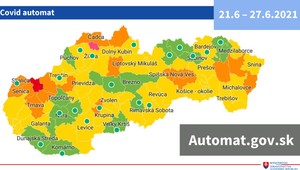 COVID AUTOMAT: Oddnes je v zelenej farbe 17 okresov, pozrite sa čo môžete robiť vo svojom okrese