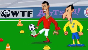 CR7 vs Ibra: súťaž v triafaní brvien spoza šestnástky. Uhádnite, kto vyhral!